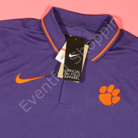 Nike Other - Nike Clemson Tigers On Field Dri Fit Polo Shirt in Purple Size Medium